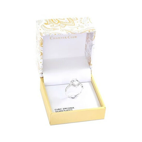 Hot Sale ❤️ Charter Club Silver-Tone Pavé Crystal Marquise Statement Ring, Created For Macy's 🌟 - Image 3