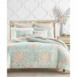 Hot Sale 🎉 Charter Club Terra Mesa 3-Pc. Duvet Cover Set, King, Created For Macy's Turquoise/aqua 😉