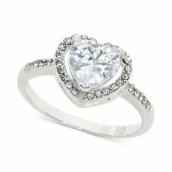 Top 10 ๐ Charter Club Pavรฉ & Heart Crystal Halo Ring, Created For Macy's Silver ๐ฏ