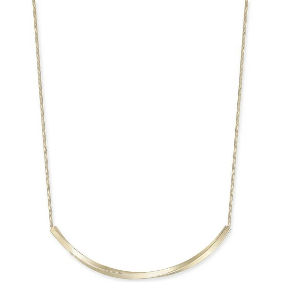 Promo 🛒 Charter Club Curved Bar Collar Necklace, 17 + 2 Extender, Created For Macy's Silver ⌛