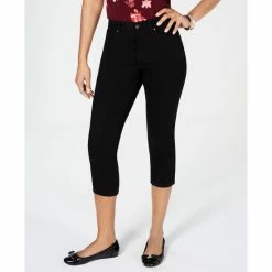 Budget 🎁 Charter Club Tummy Control Bristol Capri 👖 Jeans, Created For Macy's Bright White 😀