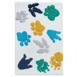 Budget ✨ Charter Club Kids Animal Tracks Bath Rug, 22 X 36, Created For Macy's White 💯