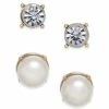 Best Sale 🧨 Charter Club Gold-Tone Colored Imitation Pearl 2-Pc. Set Stud Earrings, Created For Macy's 🤩