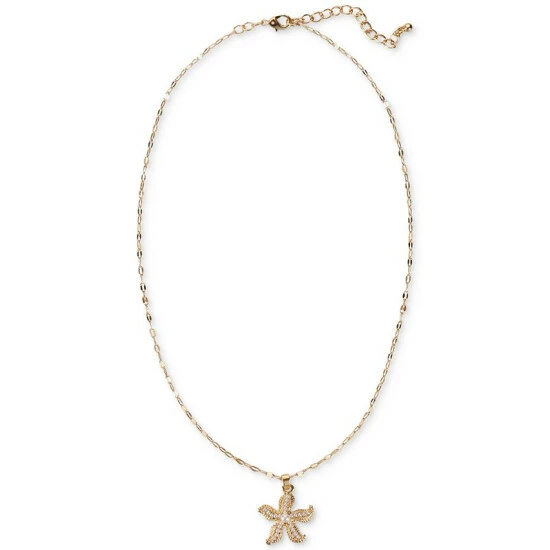 Buy ๐งจ Charter Club Gold-Tone Imitation Pearl Starfish Pendant Necklace, 17 + 2 Extender, Created For Macy's โค๏ธ