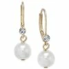 Best reviews of 🧨 Charter Club Pavé & Imitation Pearl Drop Earrings, Created For Macy's Gold 🌟