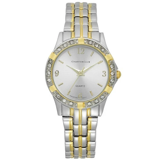 Best Pirce 😀 Charter Club 👩 Women's Two-Tone Bracelet ⌚ Watch No Color ⭐