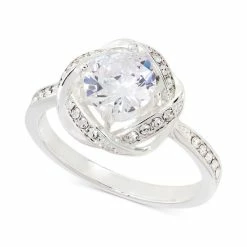 Cheap ๐งจ Charter Club Silver-Tone Pavรฉ Crystal Knot Statement Ring, Created For Macy's ๐
