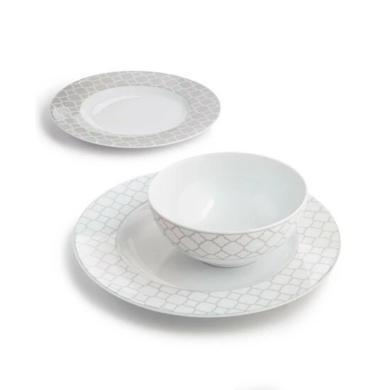 Best reviews of ⭐ Charter Club Geometric 12-Pc. Dinnerware Set, Service For 4, Created For Macy’s No Color 🔥