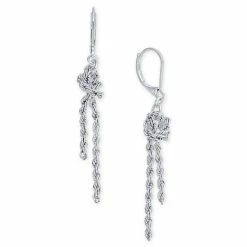 Cheap 🧨 Charter Club Silver-Tone Knotted Chain Drop Earrings, Created For Macy's 💯