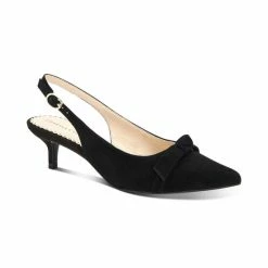 Best Sale ๐ Charter Club Giavanna Slingback Pumps, Created For Macy's Black Suede โค๏ธ