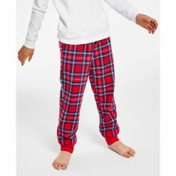 Hot Sale 😍 Charter Club Kids Printed Plaid Matching Jogger Pants, Created For Macy's Cardinal Holiday Plaid 🤩