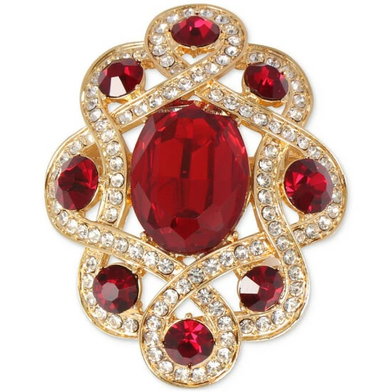Deals ๐ Charter Club Gold-Tone Pavรฉ & Color Stone Infinity Pin, Created For Macy's Red ๐ฅ
