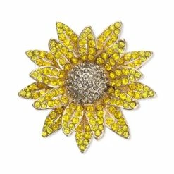 Best Pirce 🛒 Charter Club Gold-Tone Pavé Sunflower Pin, Created For Macy's ❤️
