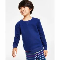Cheap 🎉 Charter Club Kids' Solid Matching Crewneck Top, Created For Macy's Medieval Blue ❤️