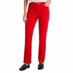 Buy 😀 Charter Club Petite Straight-Leg Velveteen 👖 Jeans, Created For Macy's Ravishing Red 👏