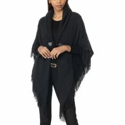 Discount 🤩 Charter Club 👩 Women's Raschel-Knit Toggle Poncho, Created For Macy's Ivory ⌛