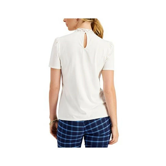 Wholesale 🥰 Charter Club Petite Embellished Mock-Neck Top, Created For Macy's Cloud ⭐ - Image 2