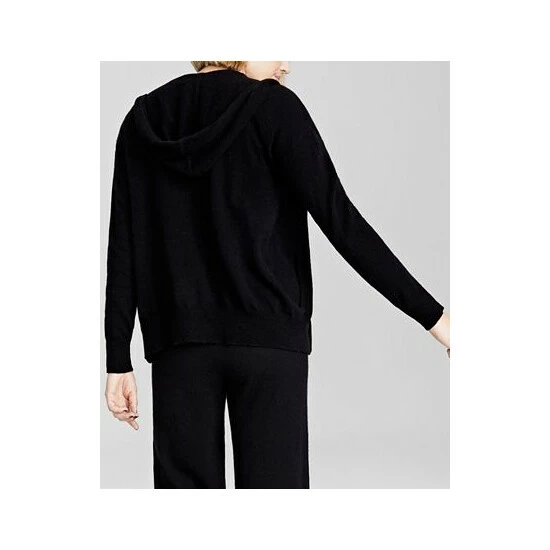 Buy โญ Charter Club Petite 100% Cashmere Zip Hoodie, Created For Macy's Ice Grey Heather ๐ - Image 3