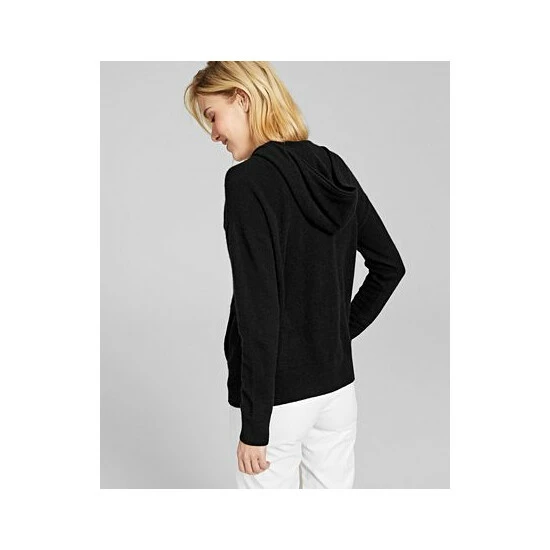 Buy โญ Charter Club Petite 100% Cashmere Zip Hoodie, Created For Macy's Ice Grey Heather ๐ - Image 4