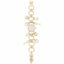 Best Sale ⭐ Charter Club 👩 Women's Gold-Tone Key Charm Bracelet ⌚ Watch 26mm, Created For Macy's 🎁