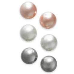 Budget โจ Charter Club Silver-Tone 3-Pc. Set Imitation Pearl Stud Earrings, Created For Macy's Multi ๐
