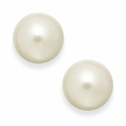 Best reviews of ๐ Charter Club Silver-Tone Imitation Pearl (10mm) Stud Earrings, Created For Macy's Gold ๐