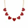 Hot Sale ❤️ Charter Club Gold-Tone Red Heart Statement Necklace, 18 + 3 Extender, Created For Macy's 🛒