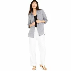 Wholesale 😀 Charter Club Utility 👚 Shirt, Scoop-Neck Tank & Tie-Waist Pants, Created For Macy's Deep Black 😍