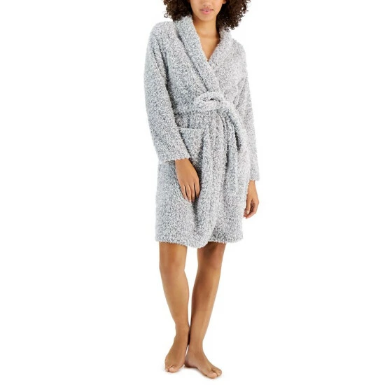 Budget ๐งจ Charter Club Short Shaggy Fleece Robe, Created For Macy's Berried Treasure ๐