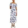 Hot Sale ❤️ Charter Club Petite Floral-Print Off-The-Shoulder 👗 Dress, Created For Macy's Red Barn Combo 🔥