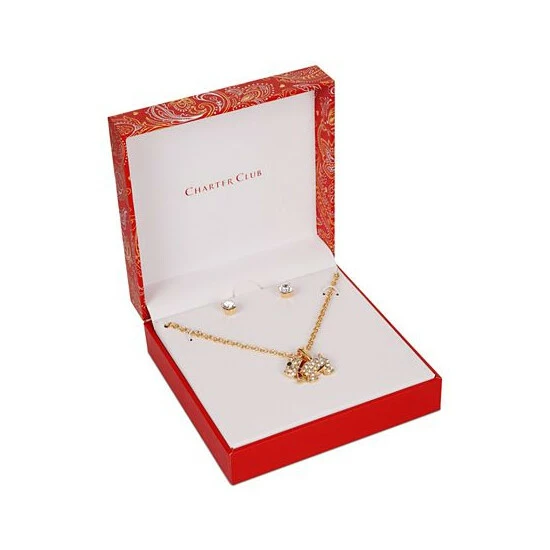 Best deal 💯 Charter Club Gold-Tone Crystal 🐶 Dog Pendant Necklace & Stud Earrings Set, Created For Macy's 🥰 - Image 3