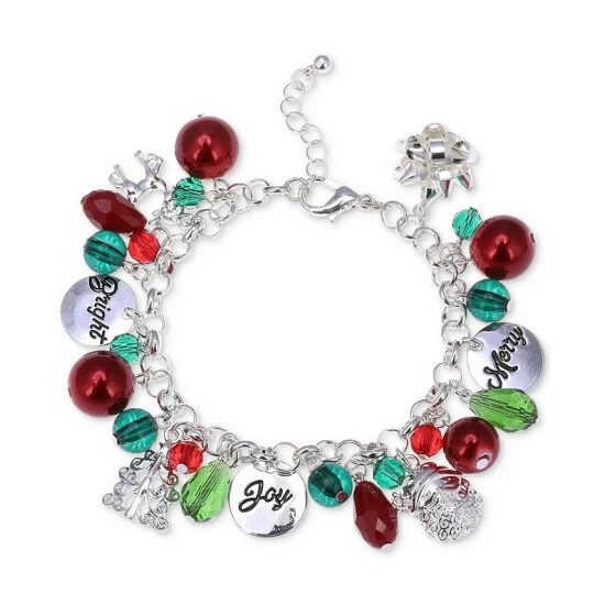 Best Pirce ๐งจ Charter Club Silver-Tone Garland Charm Bracelet, Created For Macy's Multi ๐
