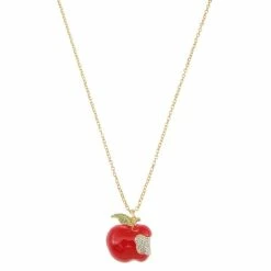 Buy ✔️ Charter Club Gold-Tone Pavé Crystal Apple Bite 36 Pendant Necklace, Created For Macy's 🎉