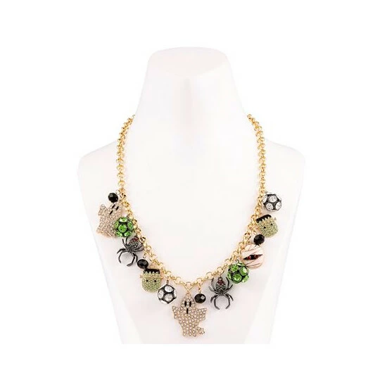 Hot Sale ❤️ Charter Club Two-Tone Crystal 🦇 Halloween Charm Necklace, 18 + 3 Extender, Created For Macy's Multi 🎉 - Image 3