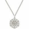 Wholesale 🌟 Charter Club Silver-Tone Crystal Snowflake 36 Pendant Necklace, Created For Macy's 👏