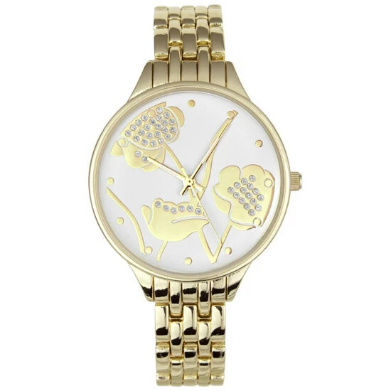 Best reviews of 🔔 Charter Club 👩 Women's Gold-Tone Mixed Metal Flower Face Bracelet ⌚ Watch, 36mm, Created For Macy's 🤩