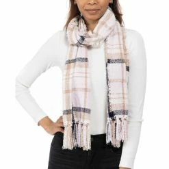 Best Pirce ✨ Charter Club 👩 Women's Chenille Square-Plaid Scarf, Created For Macy's Black 😀