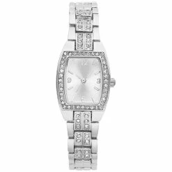 Deals 👍 Charter Club 👩 Women's Silver-Tone Crystal Bracelet ⌚ Watch 28mm No Color ✔️