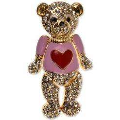 Brand new 💯 Charter Club Pavé & Epoxy Love Bear Pin, Created For Macy's Gold 🎁