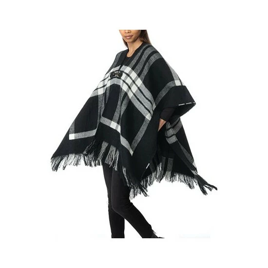 Best reviews of ✨ Charter Club 👩 Women's Plaid Toggle Poncho Topper, Created For Macy's Wine 🔥 - Image 3