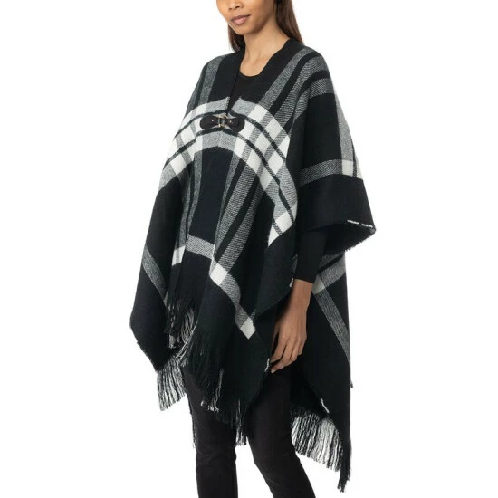 Best reviews of ✨ Charter Club 👩 Women's Plaid Toggle Poncho Topper, Created For Macy's Wine 🔥 - Image 5