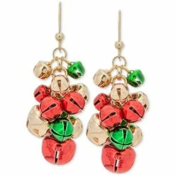 Coupon ๐ฅฐ Charter Club Tri-Tone Jingle Bell Shaky Drop Earrings, Created For Macy's Silver โจ