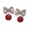 Cheapest 🔔 Charter Club Gold-Tone Pavé Bow & Red Ornament Drop Earrings, Created For Macy's 🛒