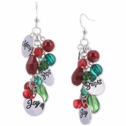 Best Pirce ❤️ Charter Club Silver-Tone Garland Linear Drop Earrings, Created For Macy's Multi 🔥