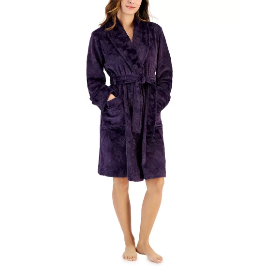 Top 10 👏 Charter Club 👩 Women's Short Plush Floral Wrap Robe, Created For Macy's Rich Concord Floral 😉 - Image 2