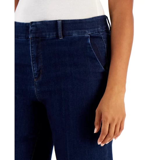 Outlet 👏 Charter Club 👩 Women's Rivera Wide-Leg Denim Pants, Created For Macy's Rivera Wash 🎉 - Image 5