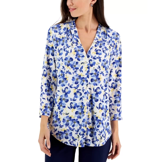 Outlet 👏 Charter Club 👩 Women's Rivera Wide-Leg Denim Pants, Created For Macy's Rivera Wash 🎉 - Image 2