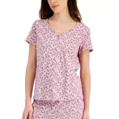 Wholesale 🔥 Charter Club 👩 Women's 3/4-Sleeve Pintuck Dot Blouse, Created For Macy's Cloud Combo 👍