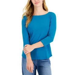 Budget 🔥 Charter Club 👩 Women's Short Sleeve Cotton Essentials Printed Pajama Set, Created For Macy's Sachet Leaves 🛒