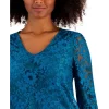 Buy 🛒 Charter Club 👩 Women's Crochet-Yoke Short-Sleeve Top, Created For Macy's Cloud 😉